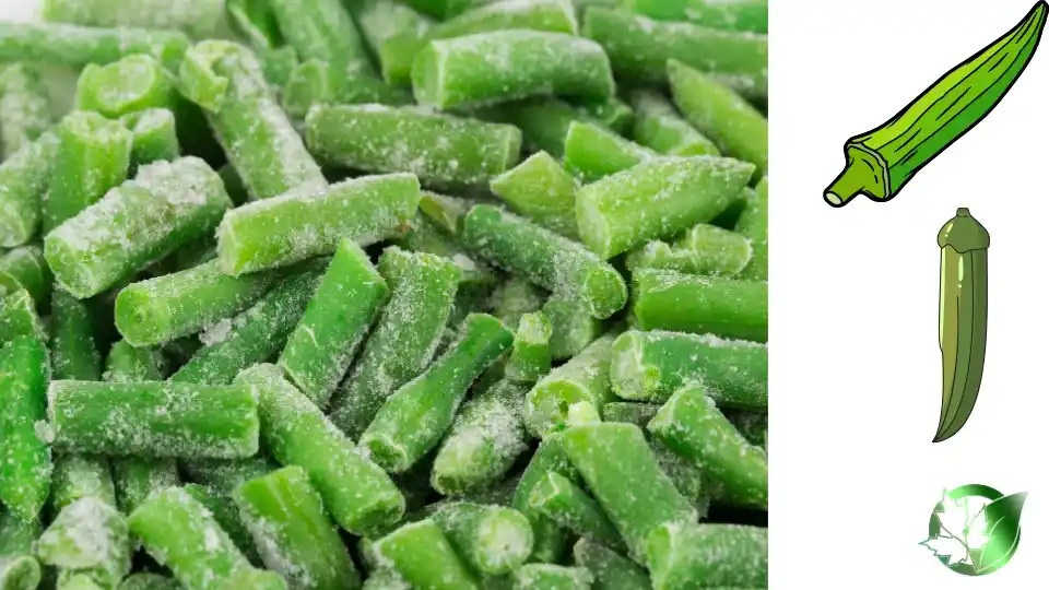 Commercial presentation of Frozen Okra for wholesale product evaluation and buyer review.